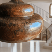 Hammered Solid Copper Dome Pendant – Rustic Farmhouse Fixture