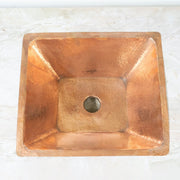 Hammered Solid Brass Undermount Bathroom Sink