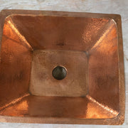 Hammered Solid Brass Undermount Bathroom Sink