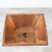 Hammered Solid Brass Undermount Bathroom Sink