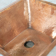 Hammered Solid Brass Undermount Bathroom Sink