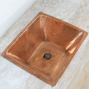 Hammered Solid Brass Undermount Bathroom Sink