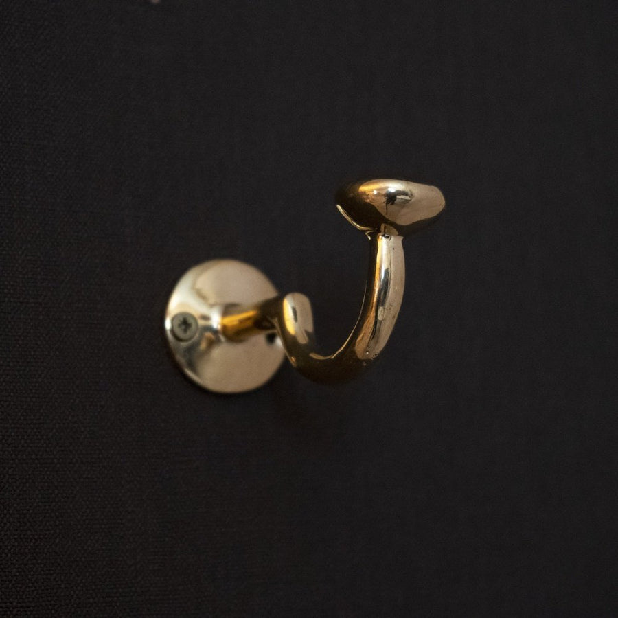 Handcrafted Unlacquered Brass Wall Hooks – Robe & Towel Hook