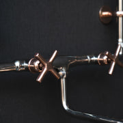 Handcrafted Wall-Mounted Sink Faucet – Exposed Supply Lines