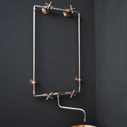 Handcrafted Wall-Mounted Sink Faucet – Exposed Supply Lines