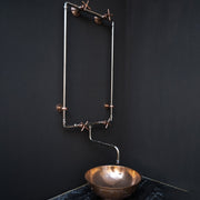 Handcrafted Wall-Mounted Sink Faucet – Exposed Supply Lines