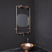 Handcrafted Wall-Mounted Sink Faucet – Exposed Supply Lines