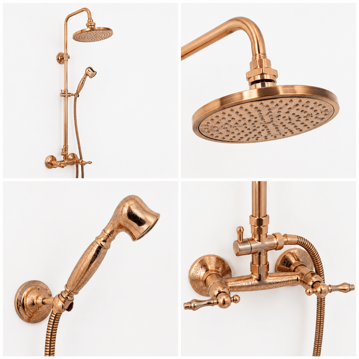 Handmade Copper Shower System – Luxury Rainfall Fixture