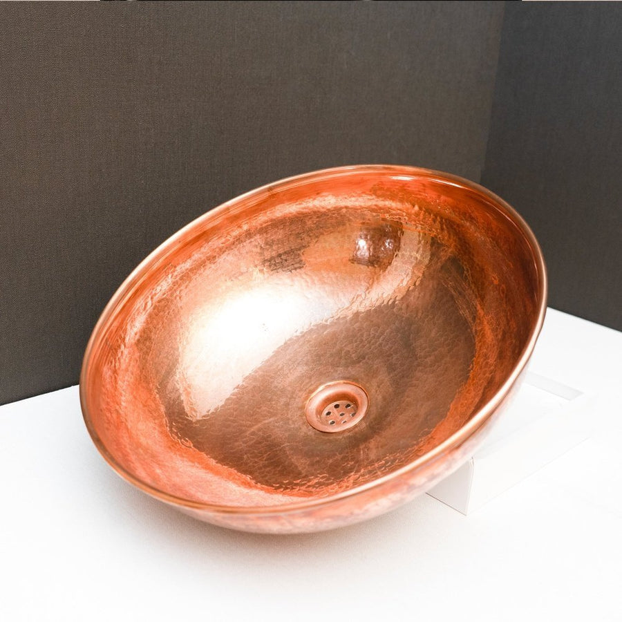 Infinity Copper Sink – Handmade Hammered Vessel Sink
