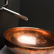 Infinity Copper Sink – Handmade Hammered Vessel Sink