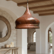 Hammered Copper Onion Dome Pendant – Rustic Fixture