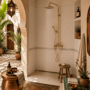 Luxury Brass Rain Shower System with Handheld Shower