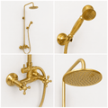 Luxury Brass Rain Shower System with Handheld Shower