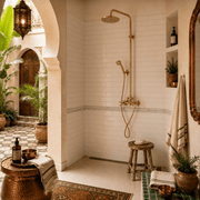 Luxury Brass Rain Shower System with Handheld Shower