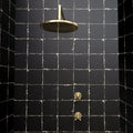 Unlacquered Brass Swivel Shower Head – Luxury Rain Style
