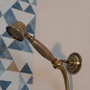 Unlacquered Brass Shower System – Rain Head & Handheld