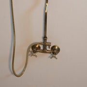 Unlacquered Brass Shower System – Rain Head & Handheld