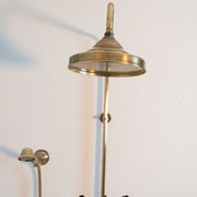 Unlacquered Brass Shower System – Rain Head & Handheld