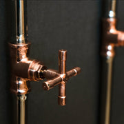 Antique-Style Unlacquered Brass Wall-Mounted Faucet – Cross Handles