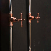 Antique-Style Unlacquered Brass Wall-Mounted Faucet – Cross Handles