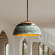 Green Patina Oxidized Copper Dome Pendant – Farmhouse Fixture