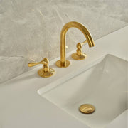 Osaka Widespread Unlacquered Brass Bathroom Faucet – Lever Handles