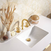 Osaka Widespread Unlacquered Brass Bathroom Faucet – Classic X Handles