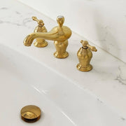 Orinda Unlacquered Brass Widespread Bathroom Faucet – Lever Handles