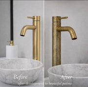 Napa Unlacquered Brass Single-Hole Vessel Sink Faucet