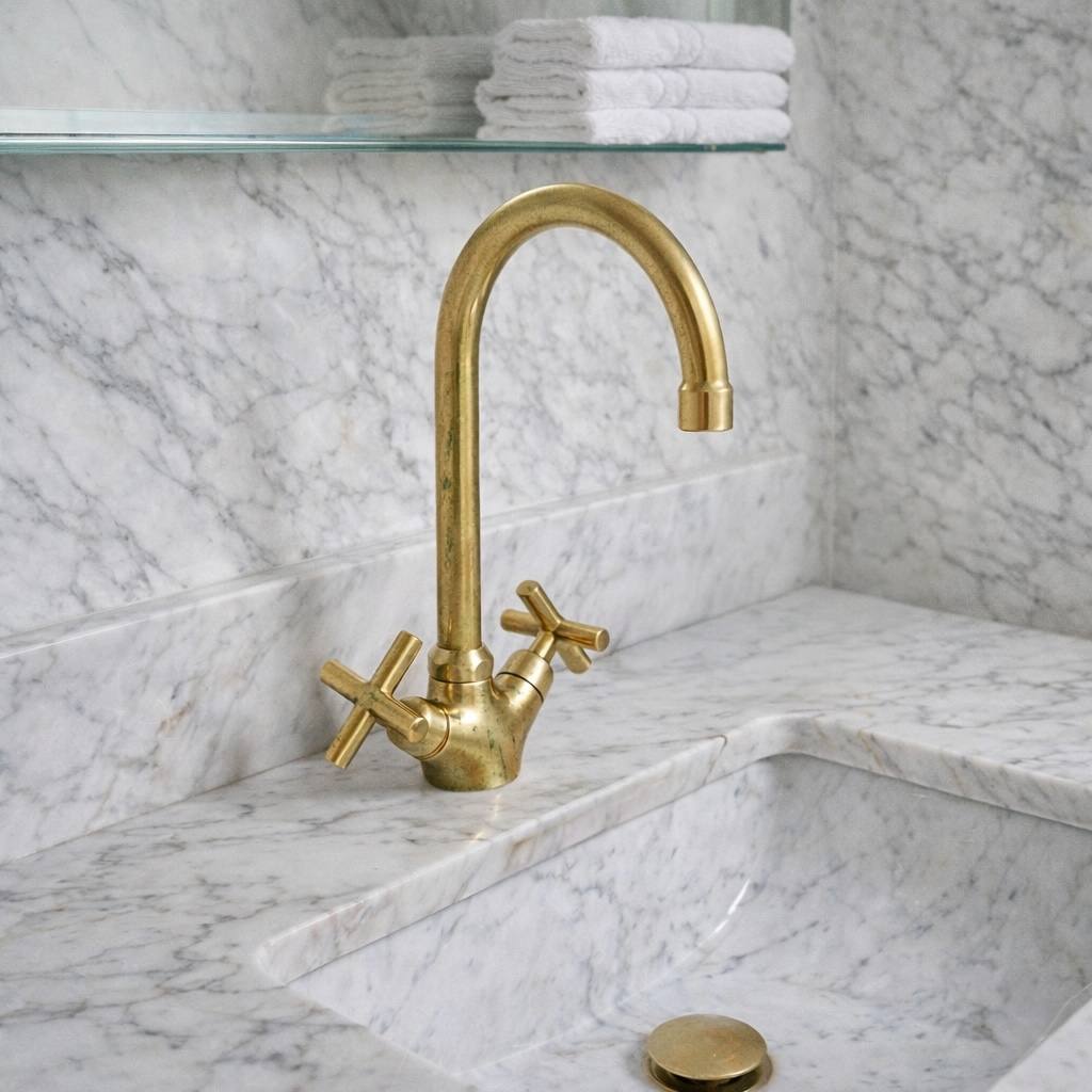 Monaco soft cross faucet – angled view
