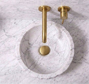 Oslo Unlacquered Brass Single-Handle Wall-Mount Bathroom Faucet