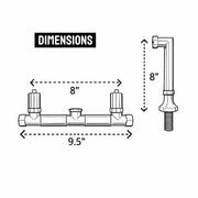 Avila Unlacquered Brass Wall-Mount Bathroom Faucet – Cross Handles