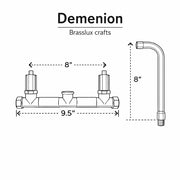 Wichita Unlacquered Brass Wall-Mount Bathroom Faucet – Cross Handles