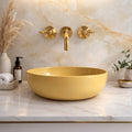 Clayton Unlacquered Brass Wall-Mount Bathroom Faucet – Lever Handles