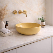 Clayton Unlacquered Brass Wall-Mount Bathroom Faucet – Lever Handles