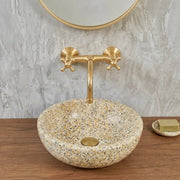 Alamo Unlacquered Brass Exposed Valve Wall Bathroom Faucet