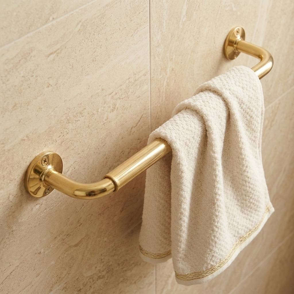Traditional Towel Bar – 12" or 24" - installed above a bathroom vanity