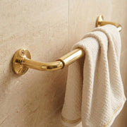 Unlacquered Brass Traditional Towel Bar – 12″ or 24″