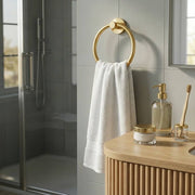 Unlacquered Brass Traditional Towel Ring for Bathroom