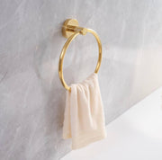 Unlacquered Brass Traditional Towel Ring for Bathroom