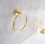 Unlacquered Brass Traditional Towel Ring for Bathroom