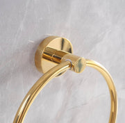 Unlacquered Brass Traditional Towel Ring for Bathroom