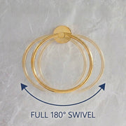 Unlacquered Brass Traditional Towel Ring for Bathroom