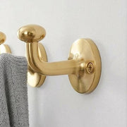 Unlacquered Brass Robe Hook for Bathroom Wall Mount
