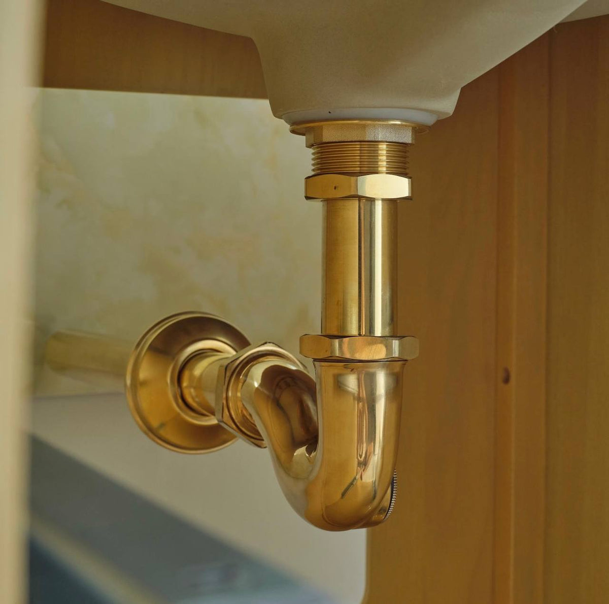 Unlacquered Brass P-Trap Kit 1-1/4″ for Bathroom Sink