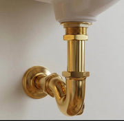Unlacquered Brass P-Trap Kit 1-1/4″ for Bathroom Sink