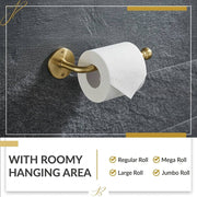 Traditional Unlacquered Brass Toilet Paper Holder