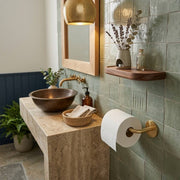 Traditional Unlacquered Brass Toilet Paper Holder