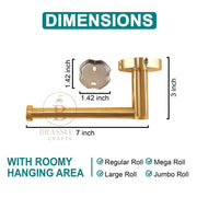 Ashford Unlacquered Brass Toilet Paper Holder – Rounded Design