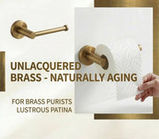 Ashford Unlacquered Brass Toilet Paper Holder – Rounded Design